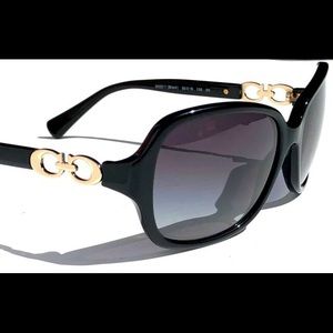 Coach Black Kissing C Gradient Lens Sunglasses
